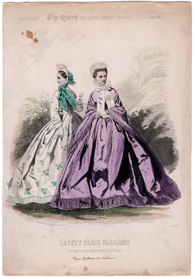 LATEST PARIS FASHIONS
(20 JUNE 1863)